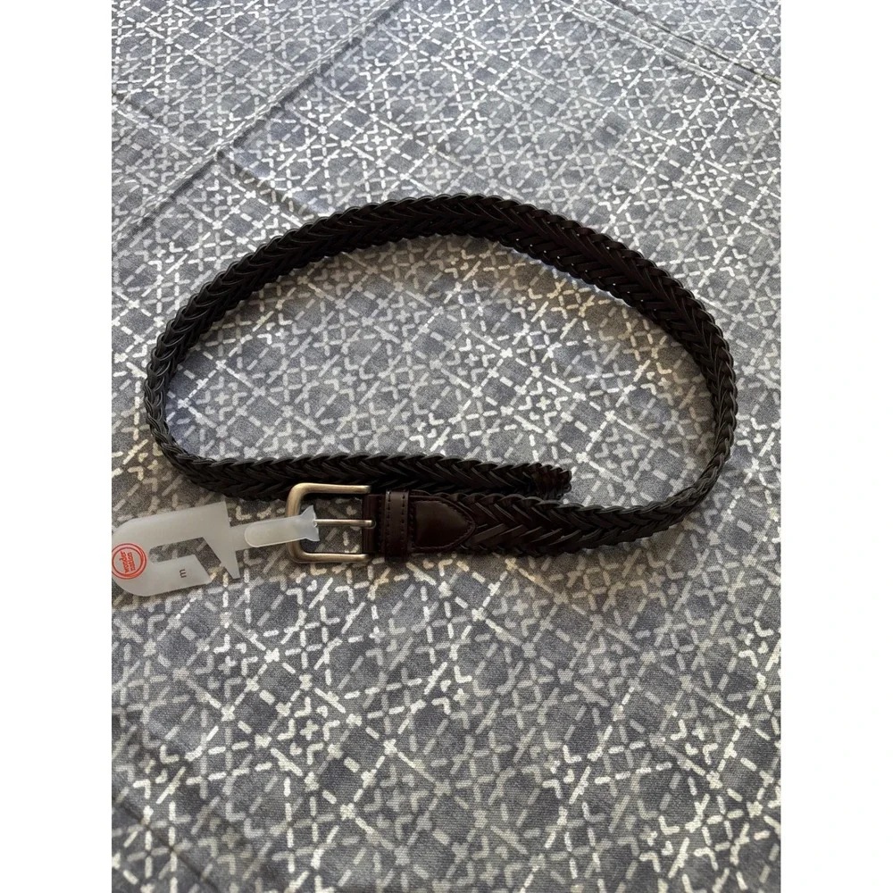 Wonder Nation Braided Belt Kids Size M Brown New Woven Faux Leather Adjustable‎